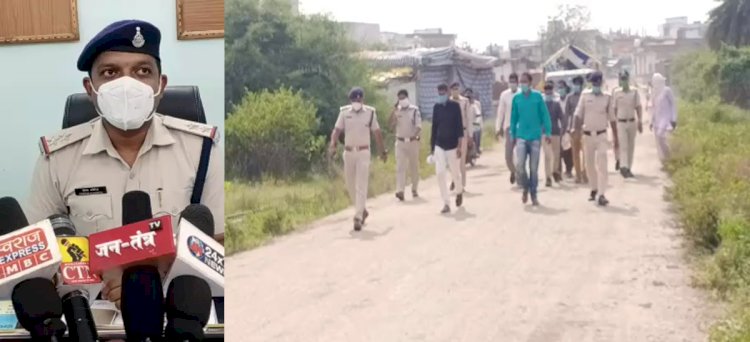 चांद थाना पुलिस की बड़ी कार्यवाही, जुआरियों का निकाला गया जुलूस