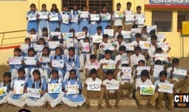 कॉर्न फेस्टिवल में जनसामान्य की सहभागिता के लिये नगर निगम क्षेत्र के विद्यार्थियों की पेंटिंग प