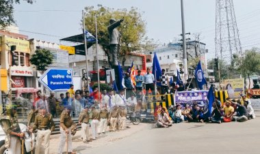 विभिन्न मांगों को लेकर भीम आर्मी का प्रदर्शन