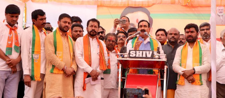 भाजपा छिंदवाड़ा विधानसभा प्रत्याशी विवेक बंटी साहू की नामांकन रैली में उमड़ा जनसैलाव:डॉ. नरोत्तम मिश्रा ने नामांकन रैली को किया संबोधित